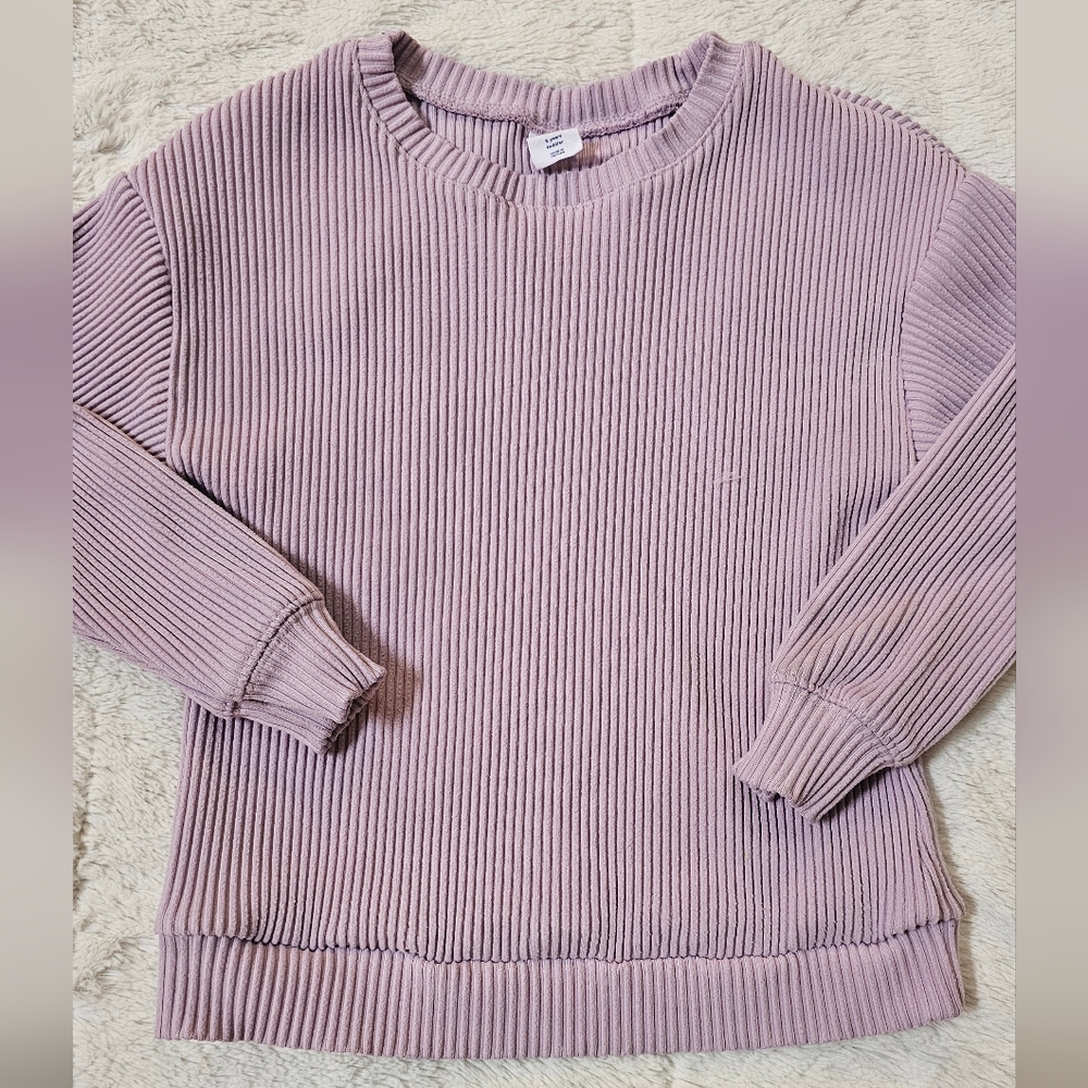 GAP Mauve Ribbed Knit Top